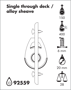 Imagen de Simple de empotrar con roldana aluminio.