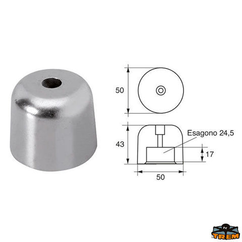 Imagen de Ánodo de zinc para ejes y hélices Vetus 50
