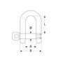 Imagen de Grillete recto inox 10mm