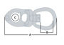 Imagen de Mosquetón para driza con gatillo 100mm